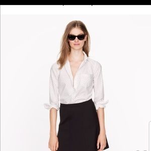 J. Crew Oxford boy shirt with polka dots